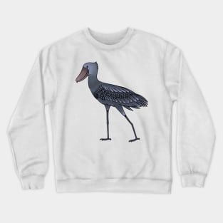 Shoebill bird cartoon illustration Crewneck Sweatshirt